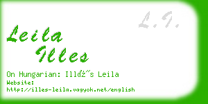 leila illes business card